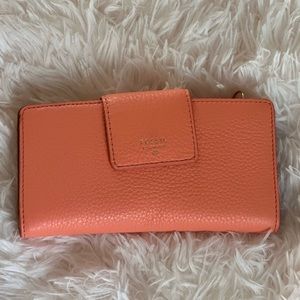 Fossil wallet - Sydney Tab Clutch Papaya Color